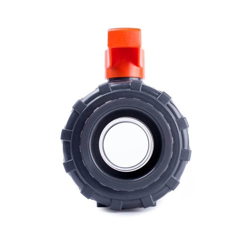 HYDROSEAL Kaplan 2â€™â€™ PVC True Union Ball Valve with Full Port, ASTM F1970, EPDM O-Rings and Reversible PTFE Seats, Rated at 200 PSI @73F, Gray, 2 inch Socket (2 inch) - Image 4